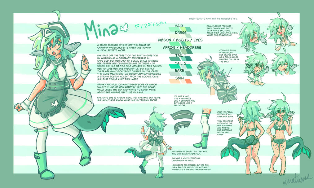 Mina Ref sheet by me!